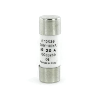FUSIBLE CILINDRICO 20A 10X381
