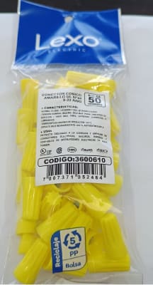 CONECTOR GORRO UL N°44 AMARILLO 8-22AWG (BOLSA 50 UNIDADES)1