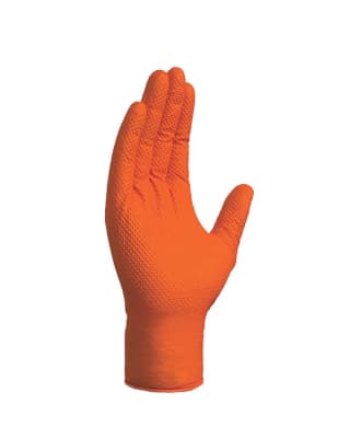 GUANTE DE NITRILO NARANJA DIAMANTE TAMAÑO M1