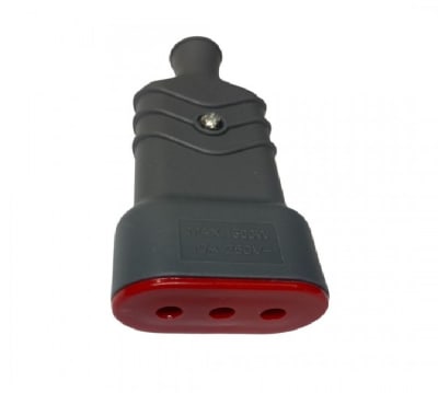 ENCHUFE HEMBRA VOL 2P+T 10A GRIS 250V1