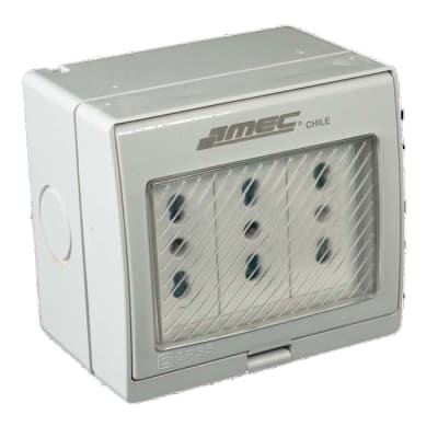 ENCHUFE TRIPLE 10/16A HIDROBOX IP551