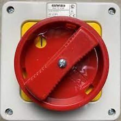 INT ROTATORIO 32A 4P S/P ROJO IP65 GEWISS1