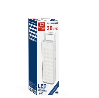 LAMPARA DE EMERGENCIA 30 LED 2W 120 LUMEN IP20 6000°1
