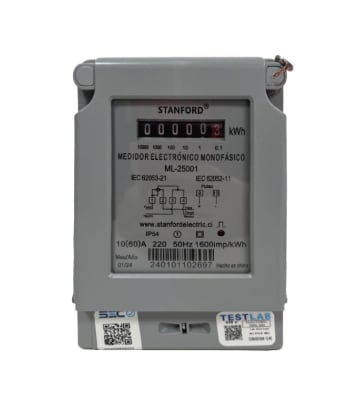 MEDIDOR MONOFASICO ELECTRONICO 10(60)A (8/15/30)1