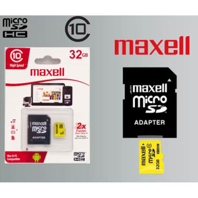 MEMORIA 32 GB CLASE 10 CON MICRO SD ADAPTADOR MAXELL1