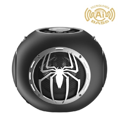 PARLANTE REPRODUCTOR DE AUDIO FORMA DE BOLA CON DISEÑO ARAÑA1