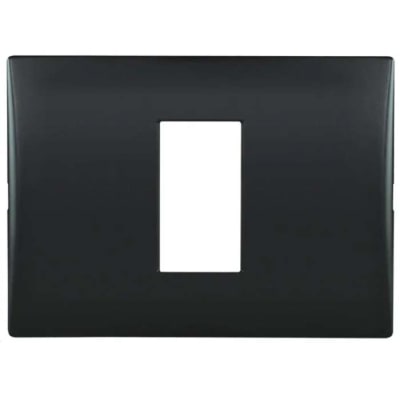 PLACA 1 PTO C/SOPORTE BLACK1