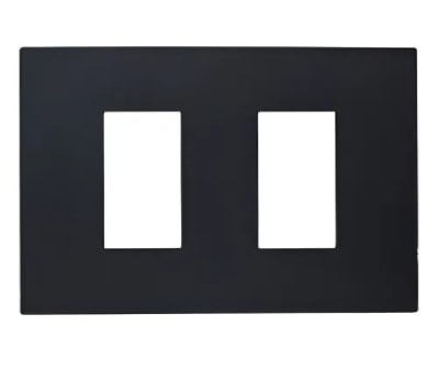 PLACA 2 PTO C/SOPORTE NEGRO1