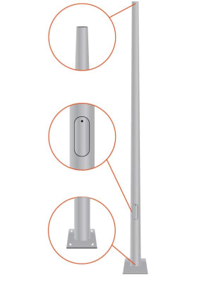 POSTE 6 MTS GALVANIZADO C/CANASTILLO1