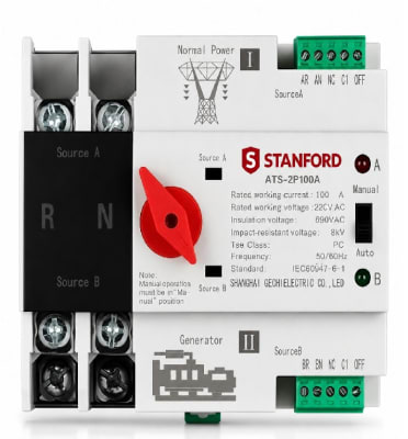 SWITCH TRANSFERENCIA AUTOMATICA GENERADOR 2P  100A1