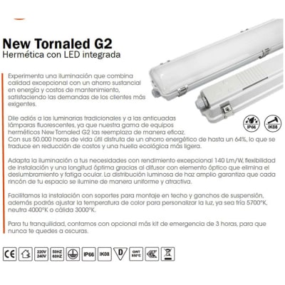 EQUIPO ESTANCO 34W 4800LM AJUSTABLE NEUTRO FRIO O CALIDO IP66 IK081