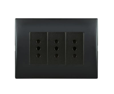 ENCHUFE TRIPLEX 10A BLACK 250V1