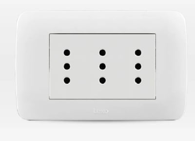 ENCHUFE TRIPLEX 10A BLANCO LEXO1