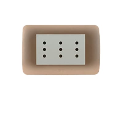 ENCHUFE TRIPLEX 10A TITANIO BEIGE1