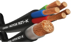 CABLE LIBRE HALOGENO 4X1,5MM RZ1 NEGRO