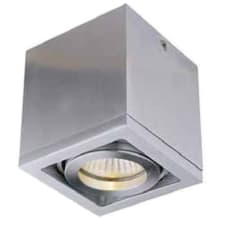 APLIQUE UNIDIRECCIONAL GU10 ALUMINIO CUADRADO GRIS IP20