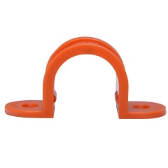 ABRAZADERA 20MM PLASTICA NARANJA