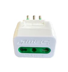 ENCHUFE MACHO ADAPTADOR 10A A 10/16A 2200W BLANCO