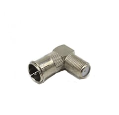 ADAPTADOR RAPIDO MACHO COAXIAL LATERAL A HEMBRA COAXIAL