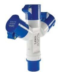 ENCHUFE MACHO 2P+T 16A MULTIPLICADOR 3 HEMBRAS 2P+T 16A