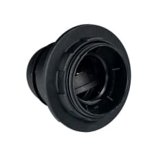 PORTALAMPARA E-27 C/ANILLO CERTIFICADO NEGRO