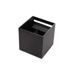 APLIQUE MURO CUADRADO NEGRO BIDIRECCIONAL CALIDO