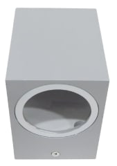 APLIQUE UNIIRECCIONAL GU10 ALUMINIO CUADRADO GRIS HEXOS IP44 DS01