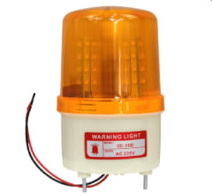 BALIZA AMARILLA 12 LED 220V CON SONIDO