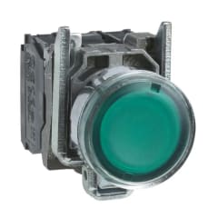 BOTONERA PULSADOR PARTIR/PARAR C/INDICADOR 22MM 1NA/1NC VERDE