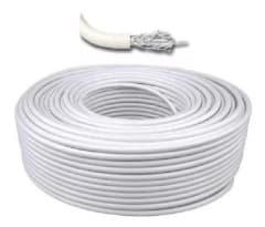 CABLE COAXIAL RG6 BLANCO 95% MALLA
