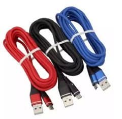 CABLE USB CARGADOR ANDROIDE MICROUSB 3MTS