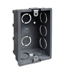 CAJA EMB TABIQUE GRIS OREJA METALICA