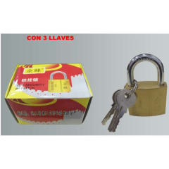 CANDADO 38MM C/TRES LLAVES RESIS