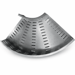 CURVA HORIZONTAL PLANA 300 RANURADA ZINCADA