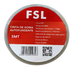 CINTA GOMA 5MTS 20MMX0.8MM NEGRA