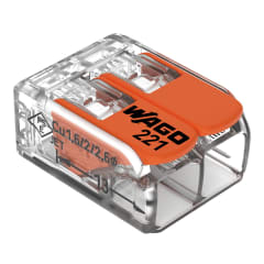 CONECTOR TIPO WAGO 1 POLO 2 SALIDAS 0.5-4MM (PACK 10 UND)