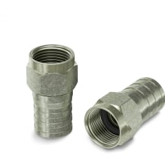CONECTOR P/COAXIAL RG6 DE COMPRESION METALICO