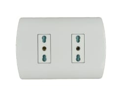 ENCHUFE DUPLEX 10/16A BLANCO ARIS PRO