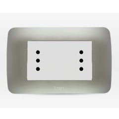 ENCHUFE DUPLEX 10A PLATA BLANCO