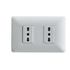 ENCHUFE DOBLE 10/16A BLANCO