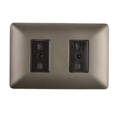 ENCHUFE DOBLE 10/16A TITANIO MOD CAFE