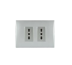 ENCHUFE DUPLEX 10/16A SILVER 250V