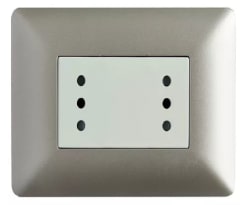 ENCHUFE DUPLEX CHAMPAGNE BLANCO