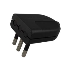 ENCHUFE MACHO CONVERTIBLE 10A NEGRO