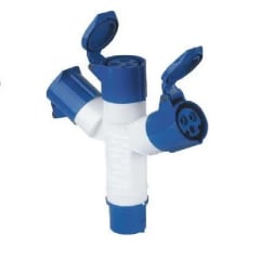 ENCHUFE MACHO 2P+T 16A MULTIPLICADOR 3 HEMBRAS 2P+T 16A S