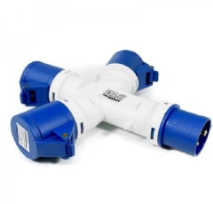 ENCHUFE MACHO IND 2P+T 16 A 3 HEMBRA 2P+T 16A MULTIPLICADOR