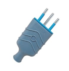 ENCHUFE MACHO 2p+t 10A NEGRO