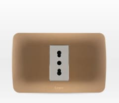 ENCHUFE SENCILLO 10/16A TITANIO MOD  BEIGE