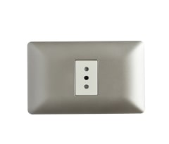 ENCHUFE SENCILLO CHAMPAGNE BLANCO