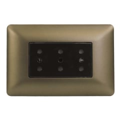 ENCHUFE TRIPLEX 10A TITANIO MOD CAFE